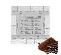 Café MessLineal | Tarjeta de referencia de comida de café - Light and Wear -Resistant Coffee Meal Card | Accesorios de cocina de acero inoxidable para café molido para el hogar, cafés, bares
