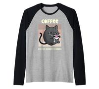 Café Misterioso Acogedor Porque el Asesinato está Mal Camiseta Manga Raglan