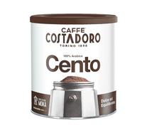 Café Molido Costadoro Cento, 100% Arábica para Moca de Sabor Dulce y Equilibrado en 1 Lata Resellable (250g), Calidad Made in Italy