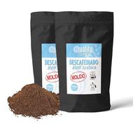 Café Molido Quality Roasters. 100% Arabica. Descafeinado. Tueste medio. Molido fino (Espresso, italiana). 2 Paquetes de 500 gramos. Tostado artesanal.