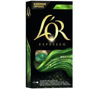 Café molido tostado L'OR Espresso Brasil en cápsulas 10 uds 52g