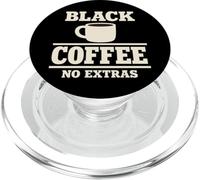 Café Negro Solo Sin Crema Sin Azúcar Café Purista PopSockets PopGrip para MagSafe