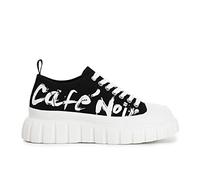 Cafe Noir C1DG9320 - Zapatillas con cordones de tela con logotipo, Negro , 41 EU