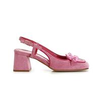 Cafe Noir - C1EL5050 - Zapato abierto detrás de ante con cadena, Rosa, 40 EU