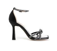 Cafè Noir C1MA9003 - Sandalia con pedrería cerrada por detrás, Negro , 39 EU