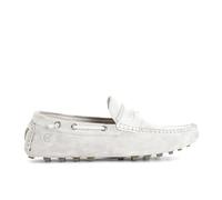 Cafè Noir C1TR6111L029440 Mocassino IN Pelle Scamosciata con PASSANTE Suola Driver Grigio Chiaro 44