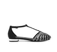 Cafè Noir C1XB1007N001390 Sandalo IN Pelle con Mignon Strass Nero 39