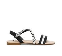 Cafe Noir SANDALI CON DETALLE ANIMALIER - C1XV9910, Multi Negro, 37 EU