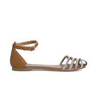Cafe Noir - SANDALIA DE PIEL CON PARCHE MIGNON STRASS - C1XB1014, Multi Cuero, 36 EU