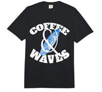 Café Olas Coffee & Waves Surfista Playa Amantes del Café Comfort Colors Adult Heavyweight T-Shirt