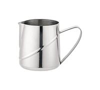 Café Olé Arabica Jarra de Leche Lisa, Acabado Espejo, Acero Inoxidable 18/10, Apta Para Lavavajillas, 300 ml, ABM-013