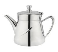 Café Olé Arabica Tetera Lisa, Acabado Espejo, Acero Inoxidable 18/10, Apta Para Lavavajillas, Pomo y Asa de Tacto Frío, 24 oz, 700 ml, ABT-024