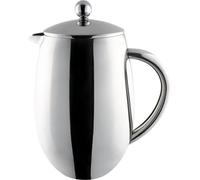 Café Olé BFD Cafetière, cuerpo de doble pared de acero inoxidable 18/10 y filtro de malla, acabado espejo, 800 ml (6 tazas de espresso o 3 tazas grandes)