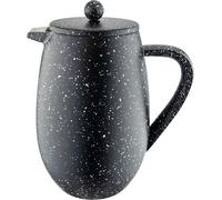 Café Olé Cafetera BFD Granite, cuerpo de acero inoxidable 18/10 de doble pared y filtro de malla, acabado efecto granito negro, 1000 ml (8 tazas de espresso o 4 tazas grandes)