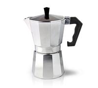 Café Olé Cafetera Italiana Aluminio 3 Tazas 120 ml | Cafetera moka de aluminio para preparar espresso tradicional con diseño clásico y elegante