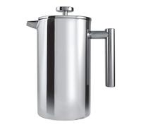 Café Olé CFD Cafetera, Cuerpo de Doble Pared de Acero Inoxidable 18/10 y Filtro de Malla, Acabado Espejo, 350 ml (3 Tazas de Espresso o 1 Taza Grande)