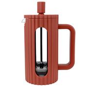 Café Olé Ciao Cafetera de 3 tazas, acero inoxidable, filtro de gasa, prensa francesa, rojo