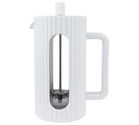 Café Olé Ciao Cafetera de 8 tazas, acero inoxidable, gasa, prensa francesa, blanco