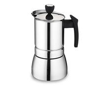 Cafe Ole de Grunwerg - cafetera Espresso Estilo Italiano de Acero Inoxidable. 9 Tazas., Acero Inoxidable, Plateado, 4 Cup