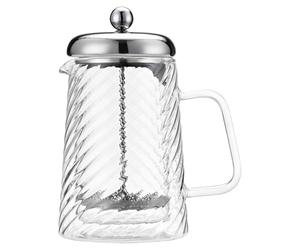 Café Olé Rotolo Cafetera de 6 tazas, doble pared aislante, vidrio y acero inoxidable