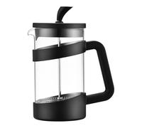 Café Olé Style Cafetera, negra, 350 ml / 1 taza grande / 3 tazas de café expreso, cafetera de émbolo, filtro de malla de acero inoxidable, cuerpo de cristal