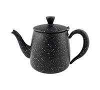 Café Olé Tetera Premium, Acero Inoxidable 18/10, Acabado en Grantio Negro, 35oz, PT-035BG