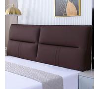 Café,Paste 74.8"/190cm,Cabecera Tapizada En La Pared Cojín De Soporte Lumbar Respaldo Doble Grande Cabecera Almohada De Posicionamiento Bolsa Suave Refuerzo Completo