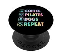 Café Pilates Perros Repetir PopSockets PopGrip Adhesivo