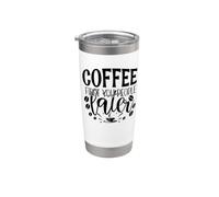 Café Primero Tu Gente Después Cafeína Vaso térmico de acero inoxidable de doble pared