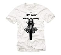 Cafe Racer - Camisetas de Motos Clasicas Hombre - Blanco XXL