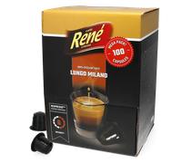 Café René | Big Pack Lungo Milano - 100 cápsulas para Nespresso®