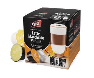 Café René | Vanilla Latte Macchiato - 16 cápsulas para Dolce Gusto