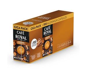 Café Royal Caramel aromatizado 100 Kapseln für Nespresso Kaffee Maschine - Rainforest Alliance-zertifizierte Kaffeekapseln aus Aluminio