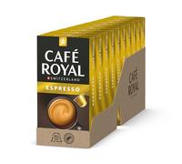 Café Royal, Espresso, 100 cápsulas compatibles con Nespresso (R), 80% aluminio reciclado, certificado Rainforest Alliance, café 100% arábica, intensidad 6