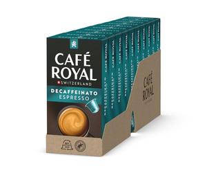 Café Royal Espresso Decaffeinato - 100 cápsulas para cafetera Nespresso, intensidad 5/10, cápsulas de café de aluminio con certificación UTZ
