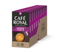 Café Royal Lungo Forte - 100 cápsulas para cafetera Nespresso, intensidad 8/10, cápsulas de café de aluminio con certificación UTZ