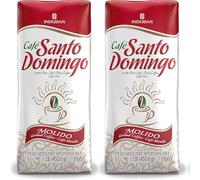 Café Santo Domingo Molido - Pack de 2 x 453 g | Tostado Molido de Origen Dominicano | 100% Café Arábica | Marca Induban