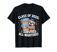 Café sobreviviente de toda la noche Clase de 2025 y regalos de graduación del caos Camiseta