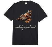 Café Somebody's Feral Aunt Retro Raccoon Pumpkin Spice Comfort Colors Adult Heavyweight T-Shirt