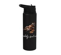 Café Somebody's Feral Aunt Retro Raccoon Pumpkin Spice Stainless Steel Insulated Water Bottle