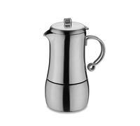 Café Stål MEC-06M Elements Espresso Cafetera de acero inoxidable 18/10 - Pulido brillante con tapa abatible, adecuado para 6 tazas de mokkatassen acero