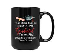 Café Taza Ni Siquiera Una Pandemia Mundial Pudo Impedir Que Me Graduara. Taza Desayuno Clásico Tazas Cafés De Cerámica Personalizada Tazas Personalizada 330 ML