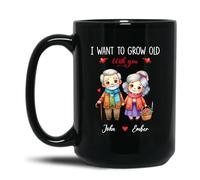 Café Taza Quiero Envejecer Contigo Taza Desayuno Decorativa Tazas Cafés De Cerámica Diseños Tazas Personalizada Para Parejas Aniversario Todas Las Ocasiones 330 ML