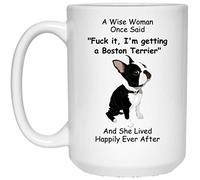 Café Taza Una Mujer Sabia Dijo Una Vez: "Voy A Tener Un Perro Terrier Sentado". Taza Desayuno Divertido Tazas Cafés De Cerámica Diseños Tazas Personalizada 330 ML