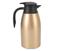 Café Termo, 2L Dispensador De Agua Caliente Jarra De Chocolate Caliente Aislado Dispensador De Bebidas Té Vacío Olla Para Oficina En Casa(Oro)