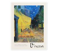 Café Terrace at Night, 1888 Póster de Vincent van Gogh 30 x 40 cm Azul Cuadros Decoración para la pared