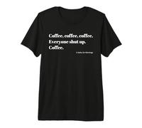 Café Todos Cállate Japonés Haiku Minimalista Tipografía Camiseta Premium
