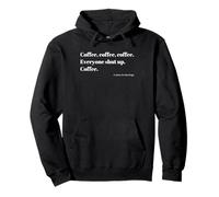 Café Todos Cállate Japonés Haiku Minimalista Tipografía Sudadera con Capucha