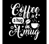 café un abrazo en una taza Calcomanías de letras 49.2x58.2cm Varios tamaños Blanco