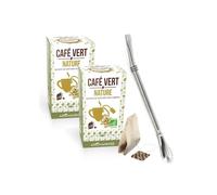 Café verde natural 36 sachets + paja de inox con filtro